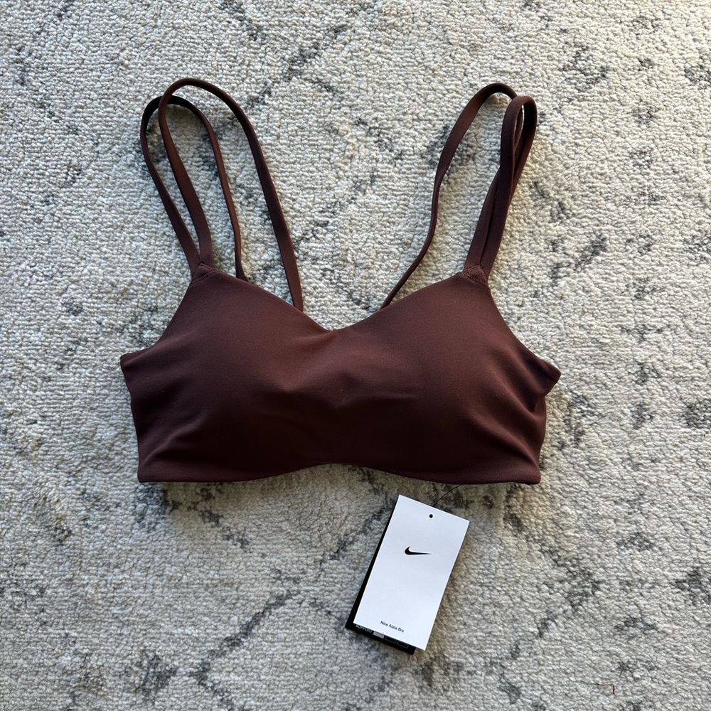 Brown Nike Alate Sports Bra